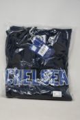 Five as new Official Chelsea F.C. wordmark's sweatshirt in navy (All XXXL - RRP £50 each).