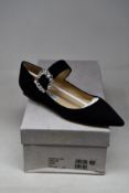 A pair of as new Jimmy Choo Cheri flats in suede (EU 35.5).