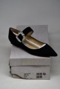 A pair of as new Jimmy Choo Cheri flats in suede (EU 36).