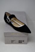 A pair of as new Jimmy Choo Cheri flats in suede (EU 34).