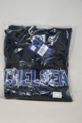 Five as new Official Chelsea F.C. wordmark's sweatshirt in navy (All XXXL - RRP £50 each).