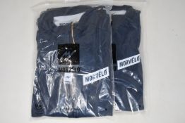 Two men's as new Morvelo Stealth thermoactive long sleeve cycling jerseys (XS, M - RRP £95 each).
