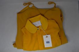 An as new Racil Alaya evening slip dress with matching shirt in sun (S - RRP £338).