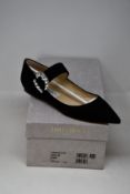 A pair of as new Jimmy Choo Cheri flats in suede (EU 37.5).