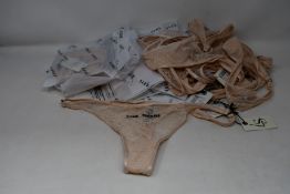 Nineteen as new Love Stories Darcy thongs in sand (Sizes 1, 2, 3, 4 - RRP £17 each) and three as new
