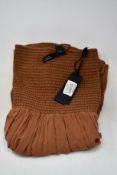 An as new Pinko Lotty dress in brown (Size 40).