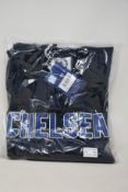 Five as new Official Chelsea F.C. wordmark's sweatshirt in navy (All S - RRP £50 each).