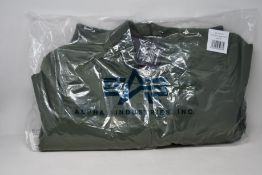 An as new Alpha Industries Inc MA-1 VF 59 bomber jacket in sage green (M).