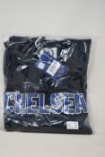 Five as new Official Chelsea F.C. wordmark's sweatshirt in navy (All S - RRP £50 each).