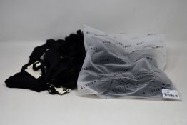 Four as new Love Stories Doris black bodysuits with lace trim (Sizes 1 x 1+, 2 x 2, 1 x 2+ - RRP 385