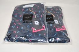 Two men's as new Morvelo Biz thermoactive long sleeve cycling jerseys (XXL - RRP £95 each).
