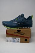A pair of as new Saucony Peregrine 10 trainers (UK 9).