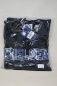 Three as new Official Chelsea F.C. wordmark's sweatshirt in navy (All XXXL - RRP £50 each).