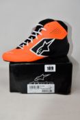 A pair of as new Alpinestars Tech-1 K Start V2 shoes (EU 40.5).