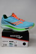 A pair of as new Saucony Endorphin Speed trainers (UK 10).