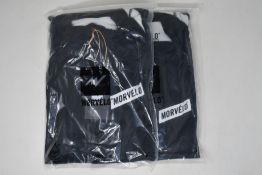 Two men's as new Morvelo Stealth thermoactive long sleeve cycling jerseys (XXL - RRP £95 each).