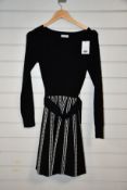 An as new Claudie Pierlot 121 Maud bicolore dress (T2 - RRP £279).