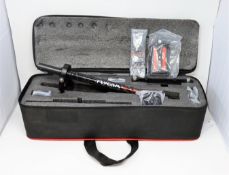 An as new FLYCAM HD-5000 DSLR Camera Stabilizer in foam lined carry case (Some cosmetic marks and
