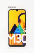 A boxed as new Samsung Galaxy M30s SM-M307FN/DS 4GB/64GB in Blue (Box sealed. Two pin plug).