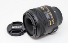 A boxed as new Nikon AF-S DX Micro NIKKOR 40mm f/2.8G Lens.