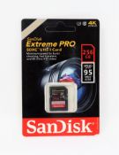 Ten boxed as new SanDisk Extreme PRO 256GB 95MB/s Class 10 U3 4K SDXC UHS-1 Memory Cards (M/N: