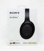 A boxed as new pair of Sony WH-1000XM3 Noise Cancelling Wireless Headphones in Black.