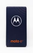 A boxed as new Motorola Moto E7 XT2095-2 2GB/32GB in Mineral Grey (Box sealed).