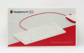 A boxed as new Raspberry Pi 400 Personal Computer Kit (EU Model, 2-Pin power cable included) (Some