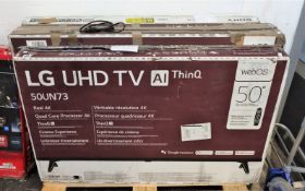 COLLECTION ONLY -Three televisions sold for parts; A boxed Sony Bravia X75H UHD 55