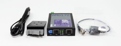 A boxed as new AMG Systems Industrial VDSL2 Ethernet Extender (P/N: AMG172-1G-1V-DS).