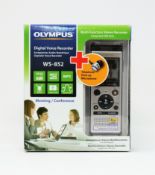 A boxed as new Olympus WS-852 4GB Digital Voice Recorder (Box sealed).