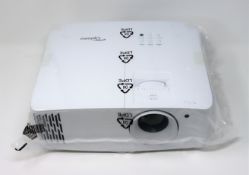 A boxed as new Optoma UHD38 4K UHD HDR DLP Projector (P/N:E9PV7GL02EZ2LR).