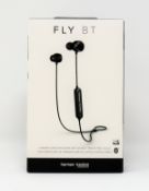 A boxed as new pair of Harman Kardon FLY BT Bluetooth In-Ear Headphones (Box sealed).
