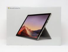 A boxed as new Microsoft Surface Pro 7 tablet with Intel Core i7 CPU, 16GB RAM and 512GB SSD in
