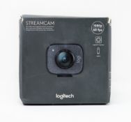 A boxed as new Logitech StreamCam Webcam in Graphite (Box sealed, damaged box).