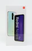 A boxed as new Xiaomi Redmi Note 8 Pro 6GB/128GB in Forest Green (Box sealed. Two pin plug).