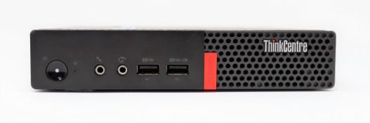 A pre-owned Lenovo ThinkCentre M710q micro PC with Intel Core i3-7100T CPU, 4GB RAM and 256GB SSD in