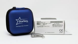 A boxed as new Starkey Summit i1600 BTE 13 Hearing Aid in Sterling (REF: 64518-811).
