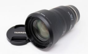 A boxed as new Tamron 28-75mm F2.8 RXD A036SF Lens for Sony Mirroless Cameras.
