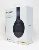 A boxed as new pair of Sony WH-1000XM3 Noise Cancelling Wireless Headphones in Black.