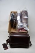 An as new Ashwood Leather Ela bag (RRP £60), 7995 bag, Rudy wash bag and eight pairs of leather