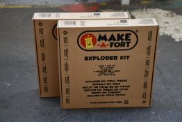 Two boxed as new Make-A-Fort explorer kits.