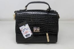 An as new Ashwood Leather crocodile print shoulder bag (C-55 - RRP £105).