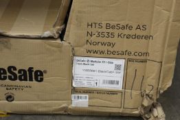 A boxed as new BeSafe iZi Modular X1 I-Size baby car seat.