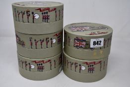 Five Penhaligon's Ladies Holiday mini fragrance collection gift boxes.