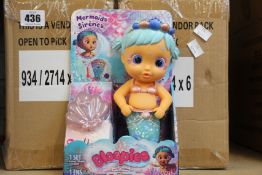 Twelve boxed as new Bloopies Mermaid lovely children's dolls.