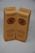 Nine boxed as new L'Occitane Shea Butter Foot Cream (150ml).