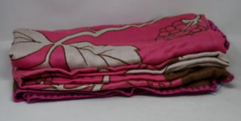 An as new Karen Mabon X Peter Rabbit woven raspberry blanket, part of a limited-edition capsule