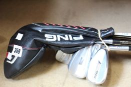 A set of pre-owned Ping G700 iron golf clubs to include 5,6,7,8,9,W and a pre-owned Ping G410 12