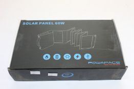 A boxed as new Powapacs Solar Panel 60W.
